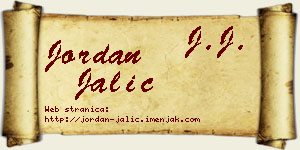 Jordan Jalić vizit kartica